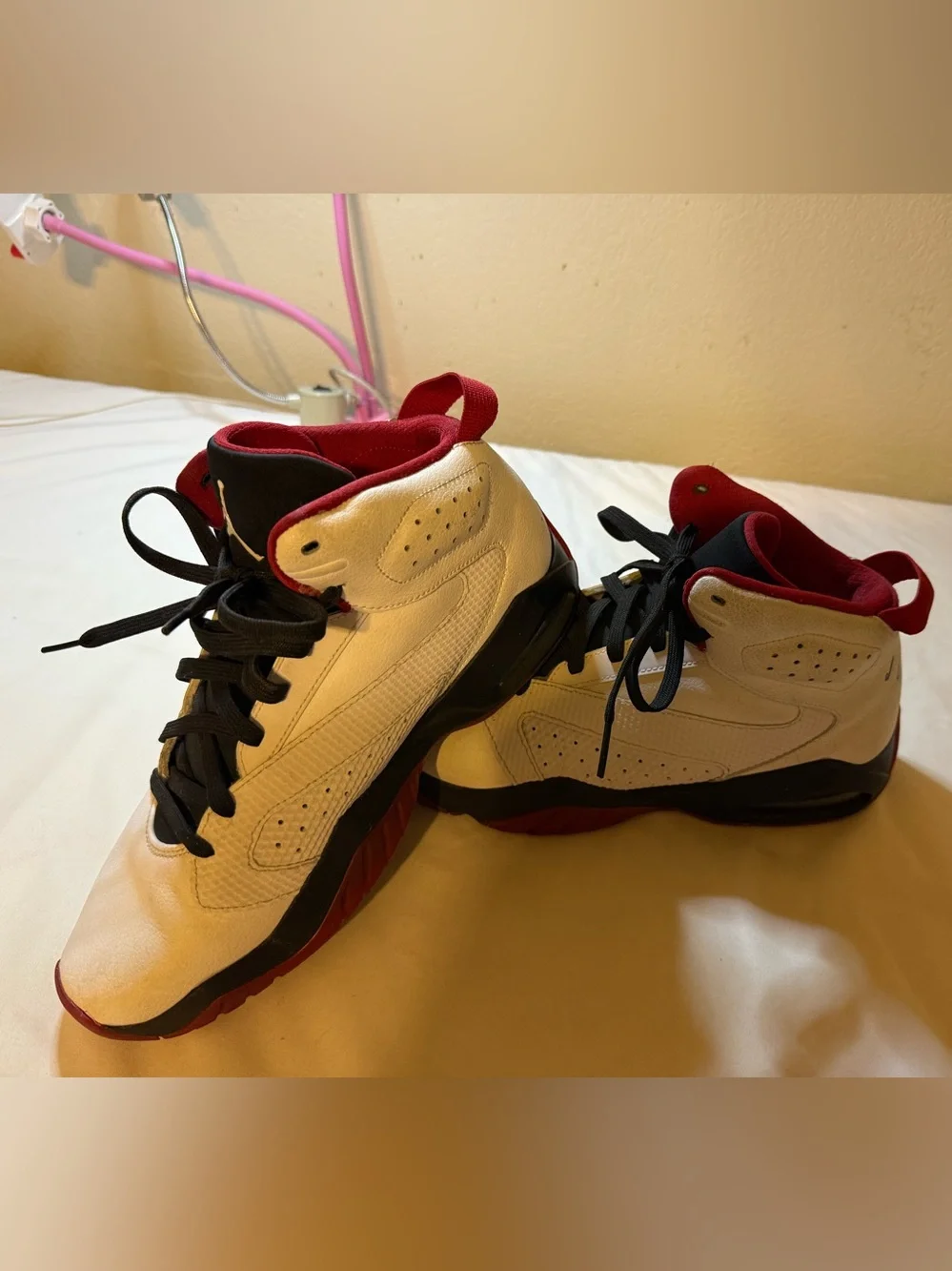 Jordan Men's Lift Off Basketball Shoes - White, Red and Black